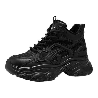 星期六高帮厚底加绒休闲老爹鞋女