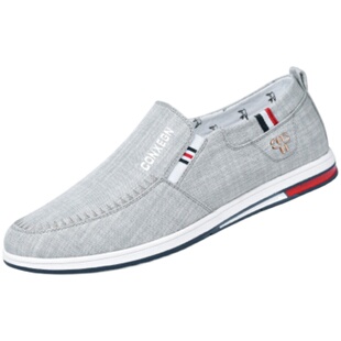 布鞋男夏季薄款老北京帆布鞋男士休闲鞋子休闲透气豆豆鞋一脚蹬鞋