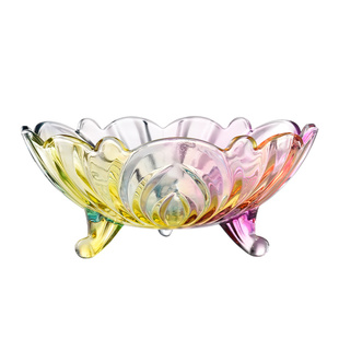 水果盘家用客厅茶几果盘水晶网红新款盆玻璃碗糖果盘子零食篮轻奢