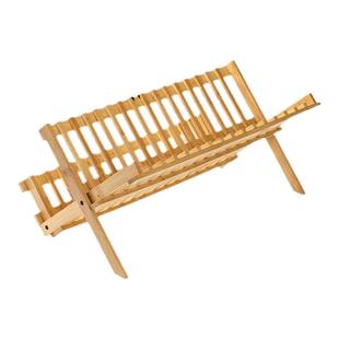 楠竹沥水架厨房双层菜盘子收纳架晾放碗架沥干架竹制通风置物架子