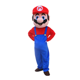 马里奥玛丽奥卡通人偶服装成人衣服活动宣传表演服饰充气玩偶服