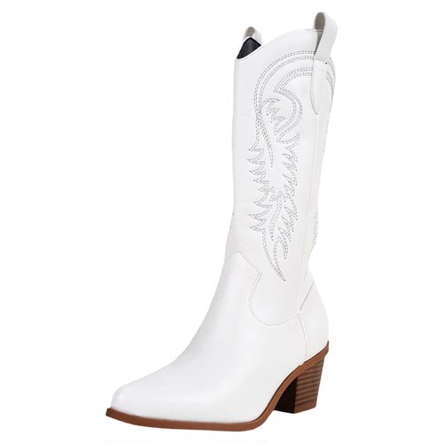复古女士西部牛仔靴 Women Western Cowboy Boots Fashion Shoes