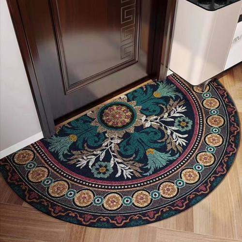 半圆入户门地垫中式门口进门脚垫家用入户入门地毯民族风防滑门垫