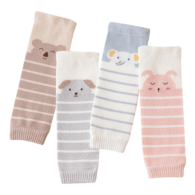 春秋婴儿袜纯棉儿童宝宝护膝室内爬行透气袜套长筒护腿高弹不勒腿
