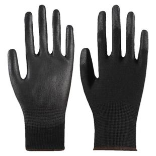 薄款PU涂掌手套劳保耐磨工作带胶防滑透气打包劳动防护无尘防静电