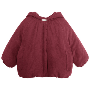 积木城堡男童棉衣2025冬季新款儿童过年服中小童红色棉袄连帽棉服