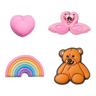 洞洞鞋配饰适配crocs配饰鞋花装饰扣DIY彩虹小熊鞋扣配件饰品鞋花