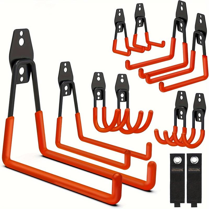 12 Pack重型车库挂钩仓库自行车工具收纳墙上金属挂钩Garage Hook