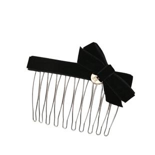 前额短发梳蝴蝶结发插梳发卡刘海梳头饰韩国发饰倒插梳发夹成人女
