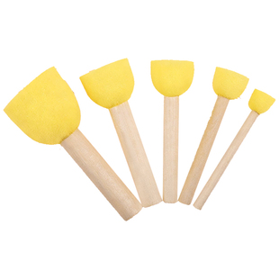 海绵印章拓印绘画工具材料套装海绵画刷蘑菇头彩色颜料儿童宝宝美术手工专用印泥印章幼儿园学生画画创意涂鸦