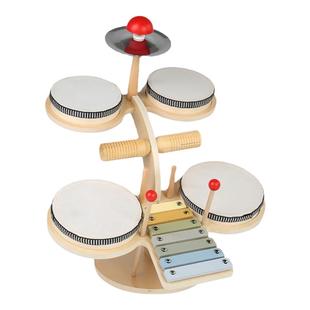 多功能木质架子鼓宝宝音乐台音乐启蒙早教益智打鼓儿童玩具女男孩