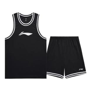 李宁儿童篮球服套装男童夏季大童背心男生短裤速干球衣运动训练服