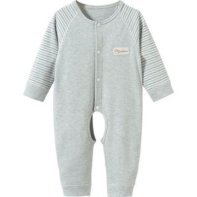 宝宝纯棉打底开裆连体衣