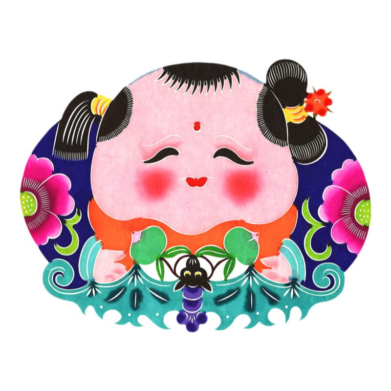 专业定制剪纸窗花 彩色窗花 春剪纸