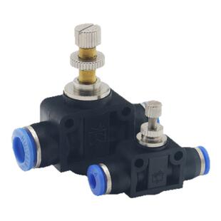 气动气管快速接头限流阀调速阀管道式节流阀LSA-4 6 8 10 12