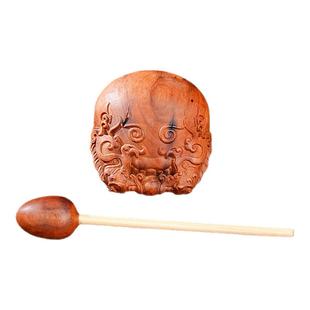 玄灵阁雷击原木工艺品木鱼摆件居家客厅雕刻枣木制品送礼物手把件