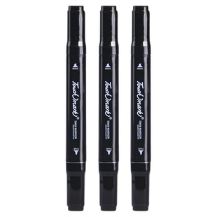 touchmark黑色马克笔单支双头120号黑色单支装油性马克笔可加墨记号笔勾线笔自选防水不掉色马克笔画画勾线笔