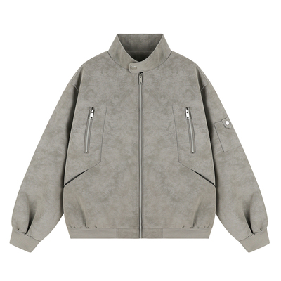 美式皮衣外套男秋季工装飞行员