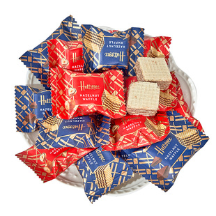 棵力果巧克力威化饼干单独小包装整箱批发散装年货解馋小零食喜糖