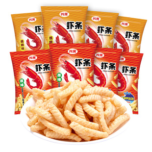 四洲虾条40克x8包非油炸膨化食品办公室小吃虾味条食品解馋小零食