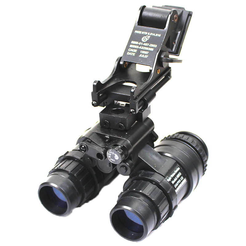 AN/PVS-15 双筒夜视仪模型+改进版PVS-14铝合金翻斗车 头盔配件