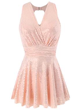 连体泳衣海边度假泡温泉水上乐园