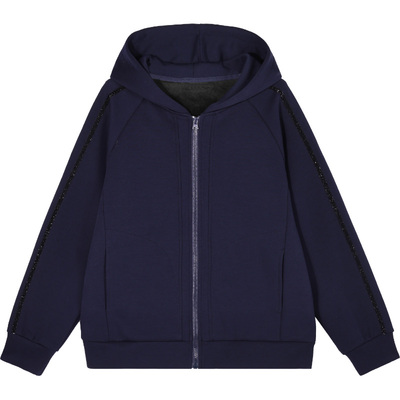 秋冬加绒加厚连帽卫衣外套女上衣