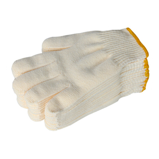 外棉内丝棉盖涤手套劳保黄棉线尼龙混纺耐磨舒适加厚防滑工地干活