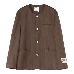ROARINGWILD  咆哮野兽主线 深卡其暗纹羊毛圆领西装