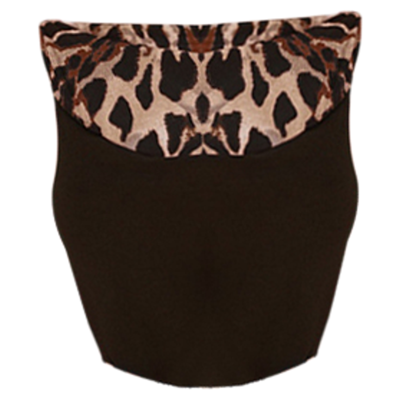 HCDANCE拉丁舞服女豹纹拼色上衣新款无袖练功服舞蹈服装DS1060