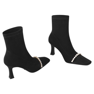 LilyAn纯手工轻奢高跟短靴