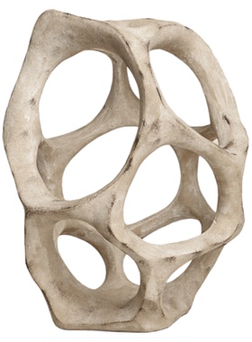 侘寂风镂空几何球树脂摆件装饰品