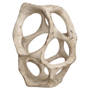 梵其侘寂风简约镂空几何球艺术摆件装饰品家居客厅玄关树脂工艺品