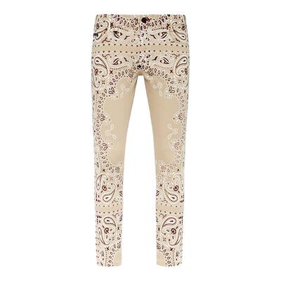 PHILIPP PLEIN 男士佩斯利花纹紧身牛仔裤