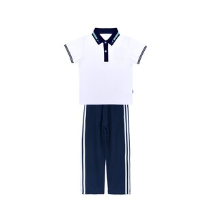 中小学生校服夏运动套装polo班服