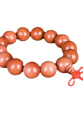 单圈佛珠手链情侣金沙石手串