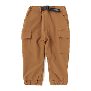 国内现货 童装 petitmain棉质双层温暖收口工装口袋裤