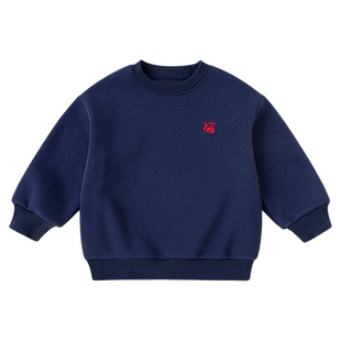 嘟嘟家儿童卫衣男童女童冬季红色上衣宝宝拜年服婴儿过年童装衣服