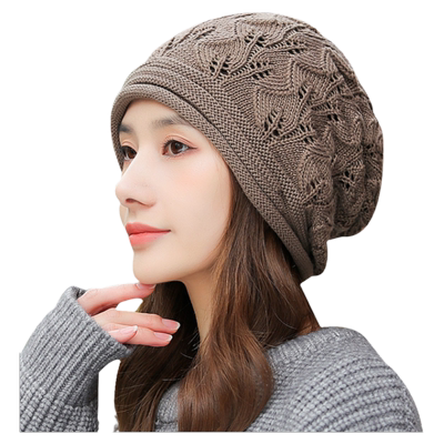 秋冬季保暖针织帽手工毛线帽