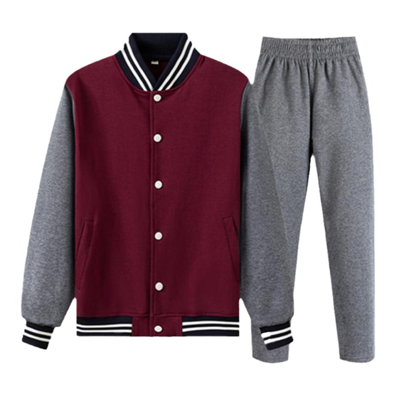 宜宾东辰学校 枣红棒球服 短袖T恤校服套装中小学生【校徽现货】