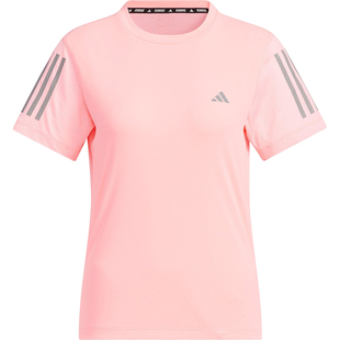 Adidas/阿迪达斯正品2025夏季女士圆领经典跑步训练短袖JZ2201