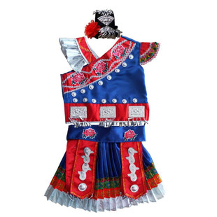 第十届小荷风采踩彩舞蹈服儿童苗族服幼儿彝族侗族少数民族表演服