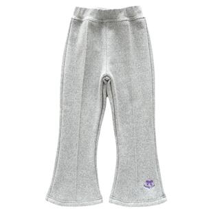 洋气童装秋冬款儿童女童加绒瘦版喇叭裤宝宝中大童保暖奥利绒裤子