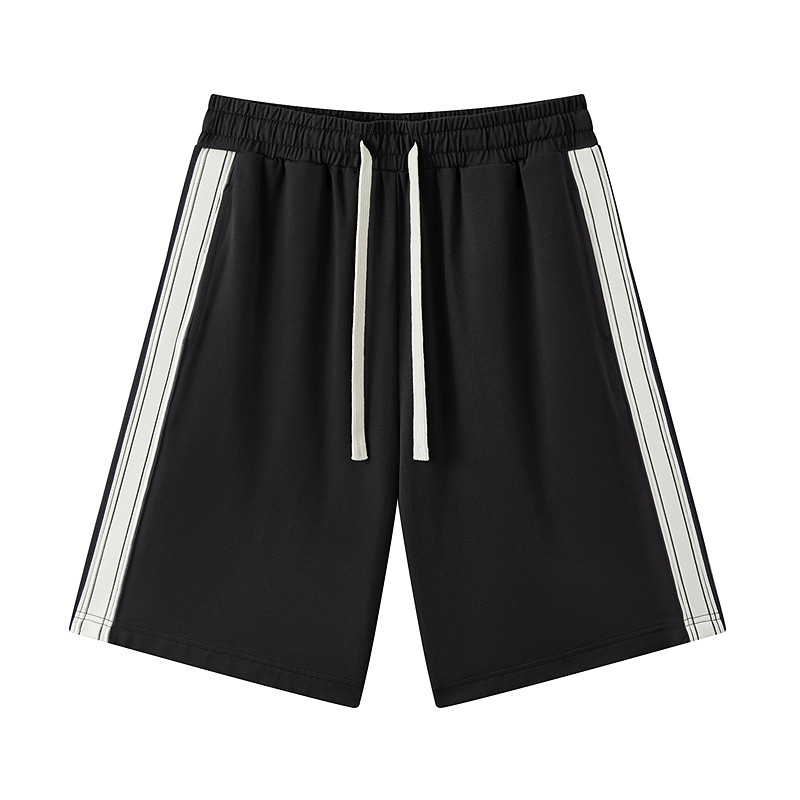 森马复古运动风针织短裤家居服男