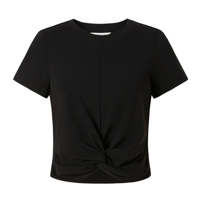 简约扭结下摆短款短袖T恤