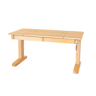 全实木书桌可升降学习桌榉木读书作业儿童小学初中生多功能桌椅子