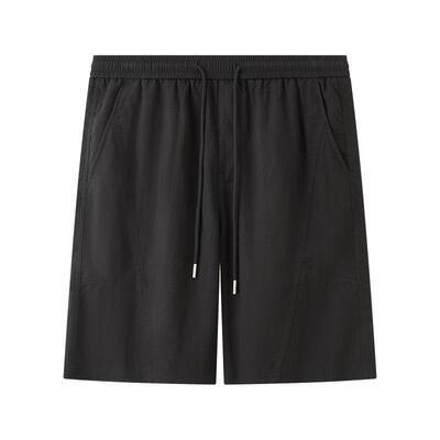 三福2026夏季分割棉麻中裤休闲短裤通勤五分裤纯色裤子男525324