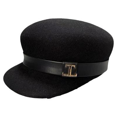 香雪羽秀羊毛呢英伦风复古帽