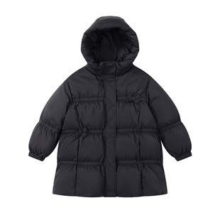 笛莎官方童装女童羽绒服中大童冬季新款时尚中长款外套洋气保暖