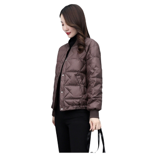 轻薄羽绒服女短款2025年冬季新款时尚白鸭绒时尚修身收腰女士外套